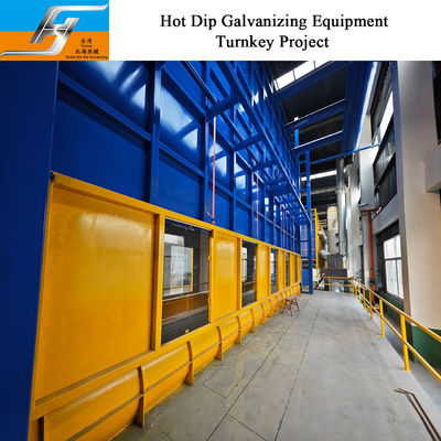 Hot Dip Galvanizing Furnace with High Velocity Pulse Fired Burner, PLC-Controlled Temperature Regulation, and Multi-Stage Waste Heat Recovery