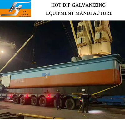 Cisterna di zinco personalizzata con substrato in acciaio XG08 di spessore di 50 mm e angolo rotondo per la galvanizzazione industriale